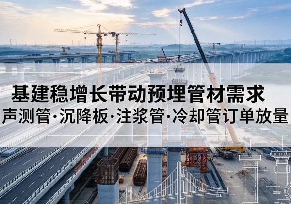 图们基建稳增长带动预埋监测管材需求，声测管、沉降板、注浆管订单持续放量